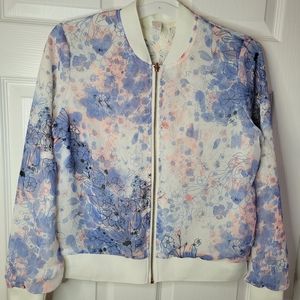 Candie's Reversable Floral Tie Dye Print Lace Large Coat